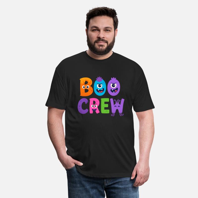 Boo CrewHalloween T-Shirt - Cute Monster Letters