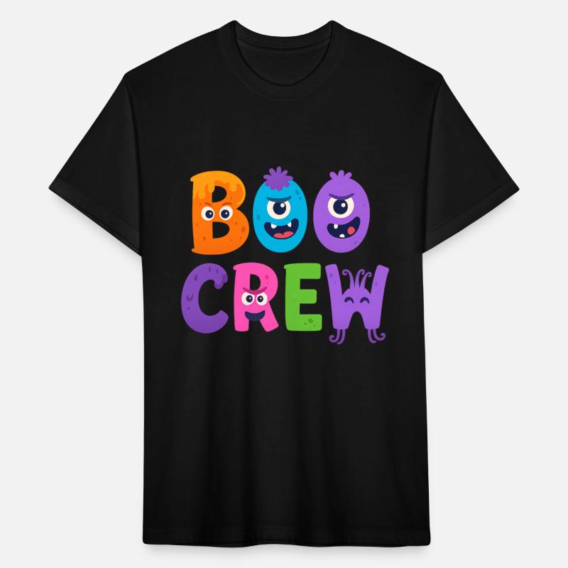 Boo CrewHalloween T-Shirt - Cute Monster Letters