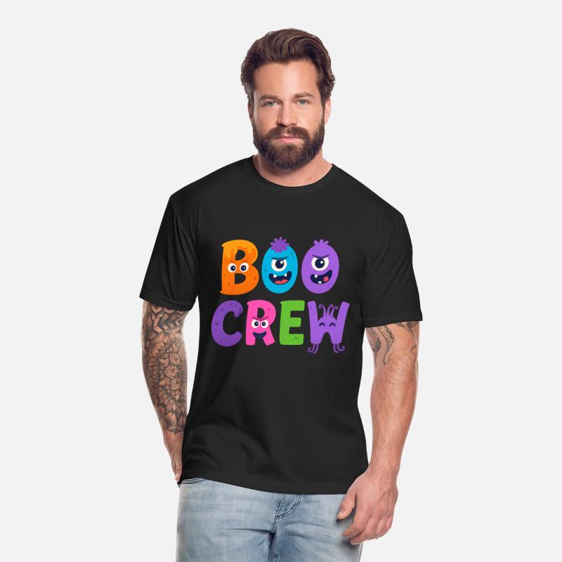Boo CrewHalloween T-Shirt - Cute Monster Letters