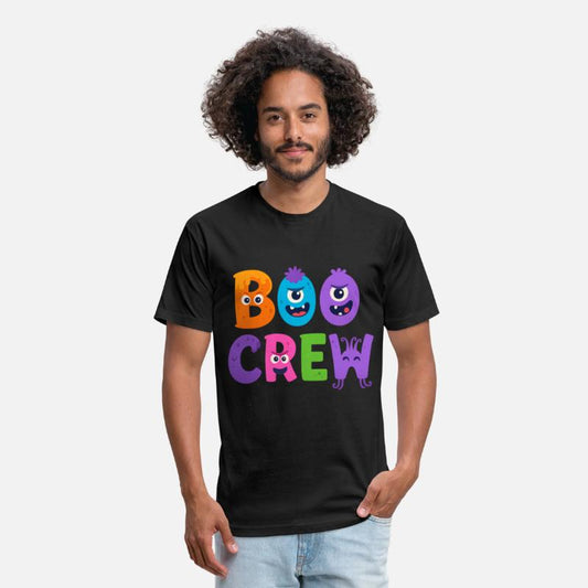 Boo CrewHalloween T-Shirt - Cute Monster Letters