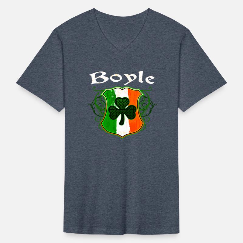 Boyle Irish Surname Ireland Flag Shield Shamrock