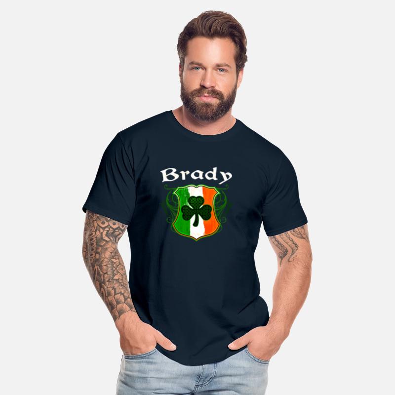 Brady Irish Surname Ireland Flag Shield Shamrock