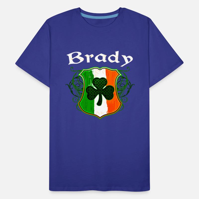 Brady Irish Surname Ireland Flag Shield Shamrock