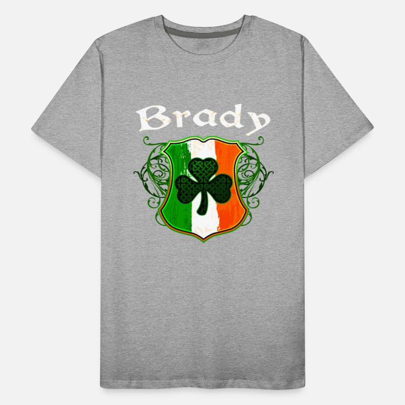 Brady Irish Surname Ireland Flag Shield Shamrock