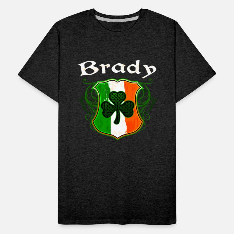 Brady Irish Surname Ireland Flag Shield Shamrock