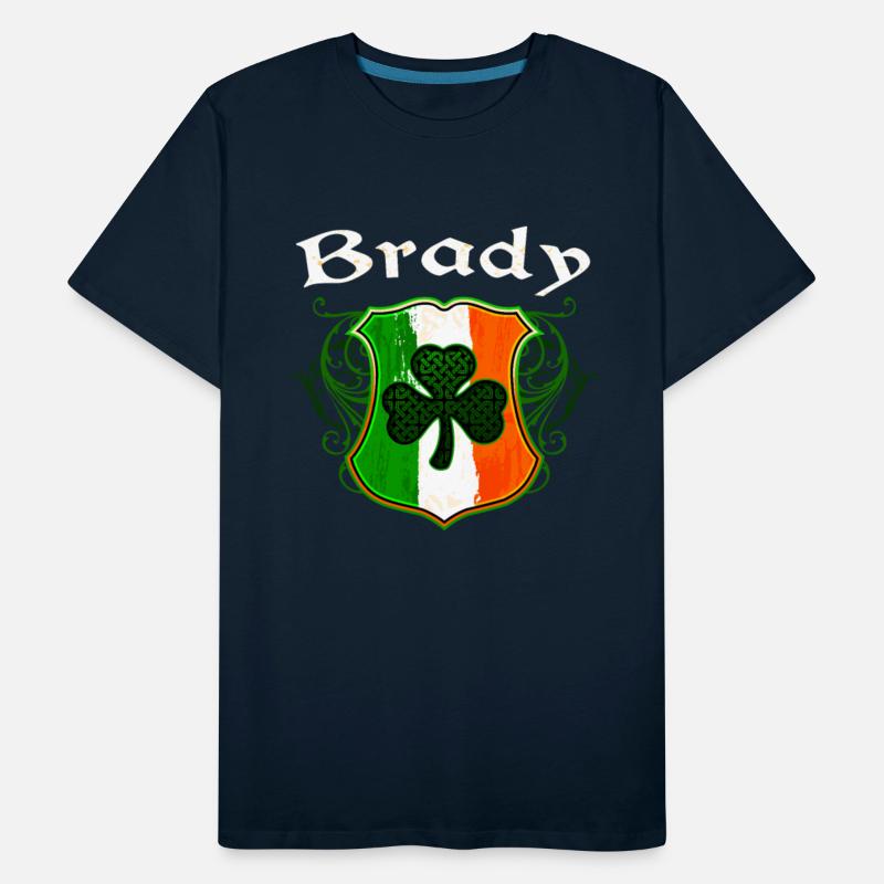 Brady Irish Surname Ireland Flag Shield Shamrock