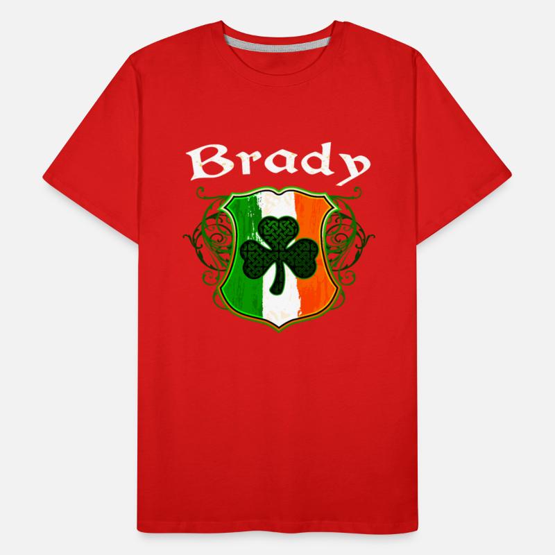Brady Irish Surname Ireland Flag Shield Shamrock