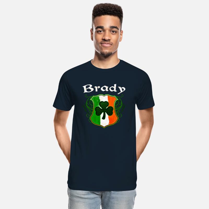 Brady Irish Surname Ireland Flag Shield Shamrock