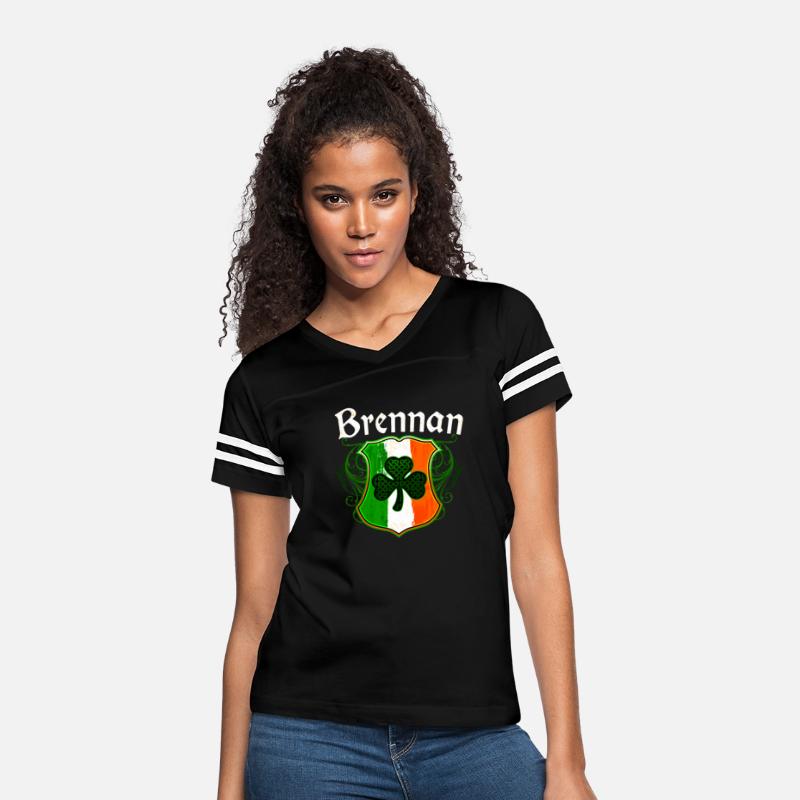 Brennan Irish Surname Ireland Flag Shield Shamrock