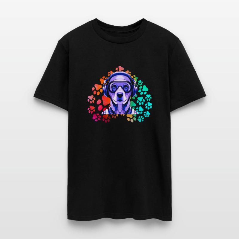 Canine Tunes-Robotic Rottweiler Listening to Music