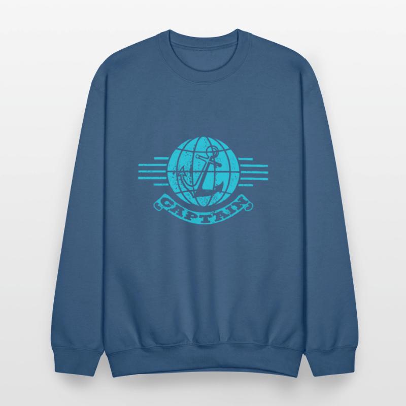 Captain anchor nautical blue color
