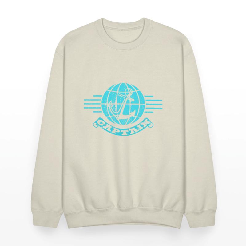 Captain anchor nautical blue color