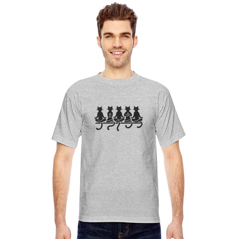 Cat Yoga Poses Minimalist Art Funny Zen Cat Medita