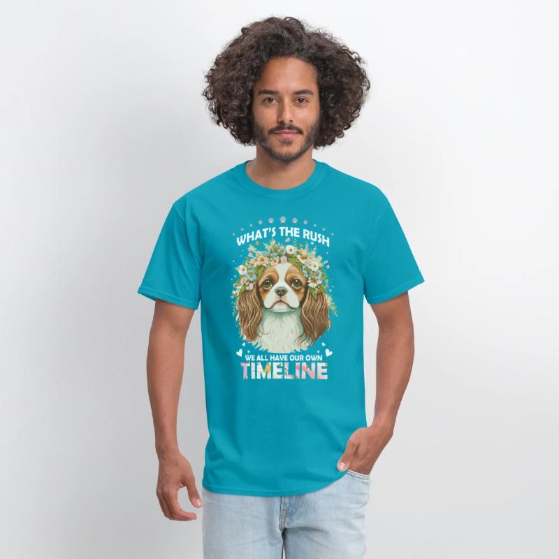Cavalier King Charles Floral Dog Animal Lover Posi