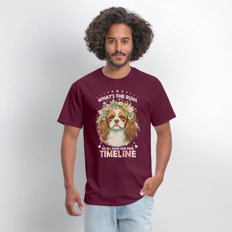 Cavalier King Charles Floral Dog Animal Lover Posi
