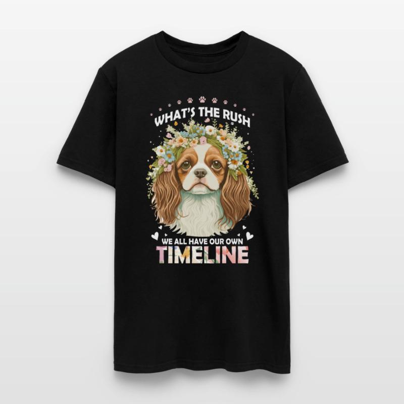 Cavalier King Charles Floral Dog Animal Lover Posi