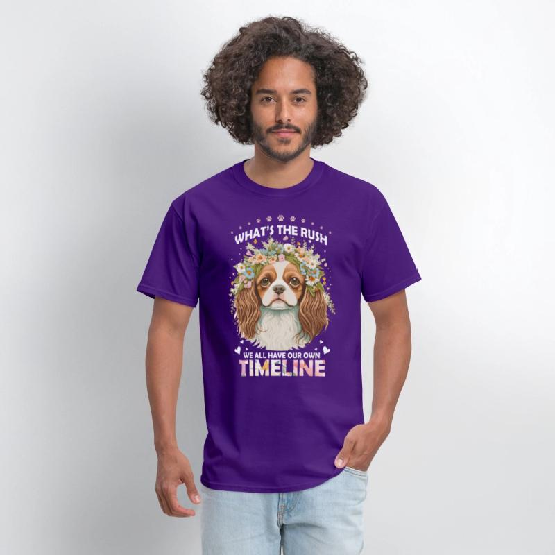 Cavalier King Charles Floral Dog Animal Lover Posi