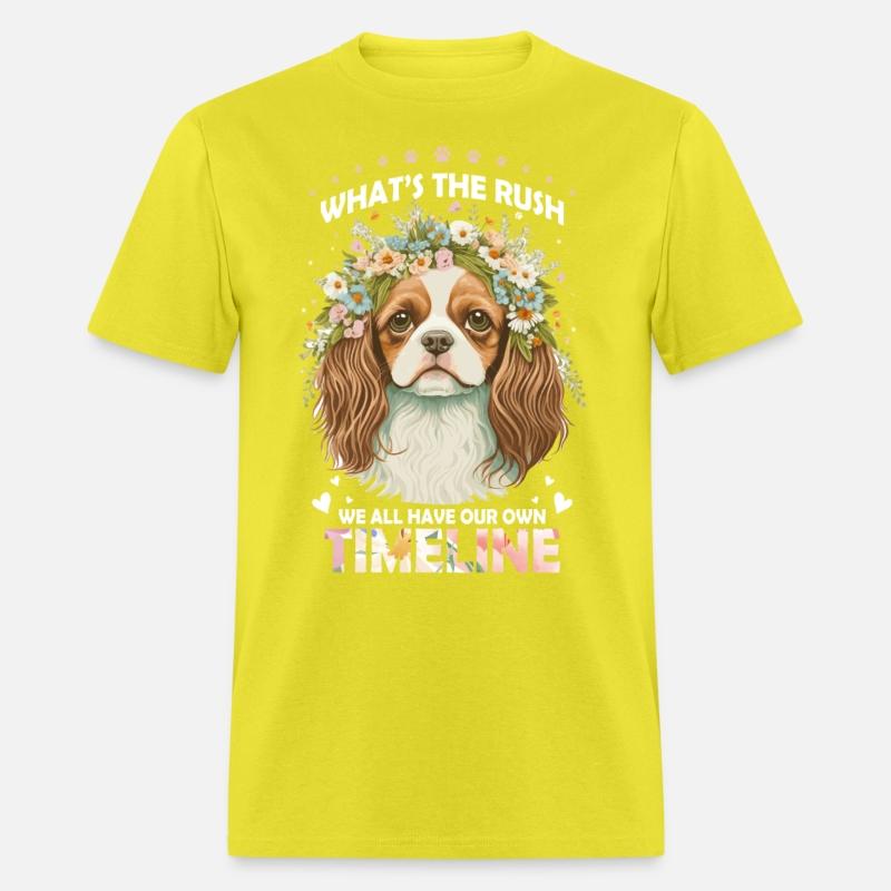 Cavalier King Charles Floral Dog Animal Lover Posi