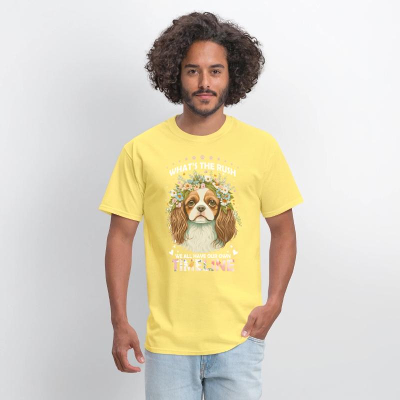 Cavalier King Charles Floral Dog Animal Lover Posi