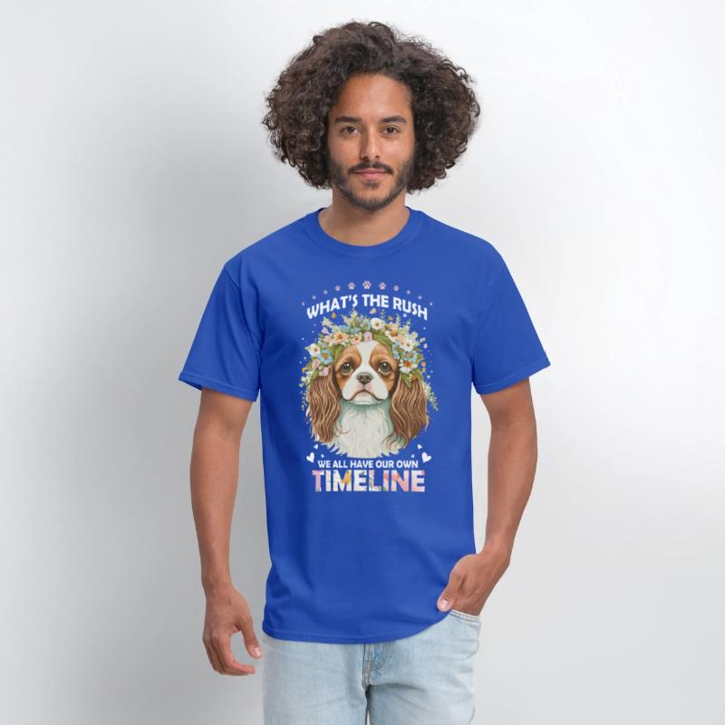 Cavalier King Charles Floral Dog Animal Lover Posi