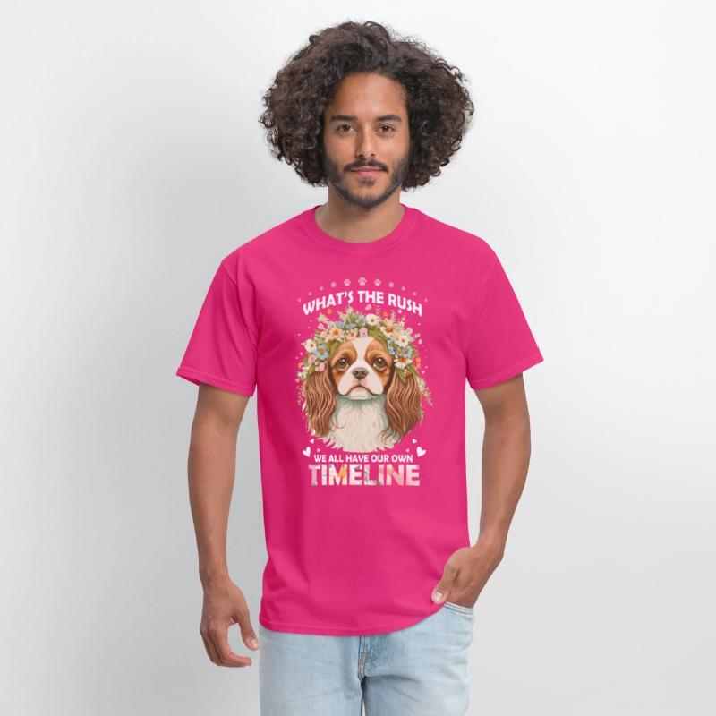 Cavalier King Charles Floral Dog Animal Lover Posi