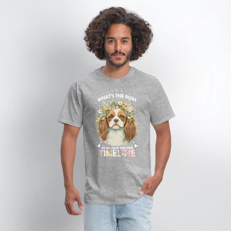 Cavalier King Charles Floral Dog Animal Lover Posi
