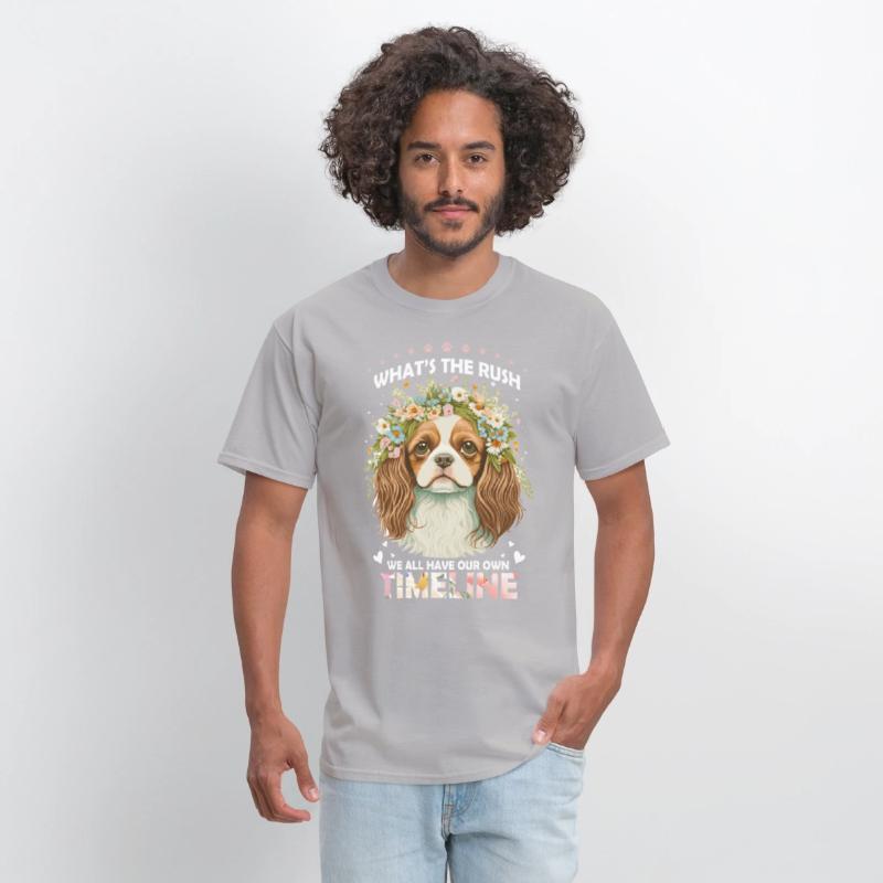 Cavalier King Charles Floral Dog Animal Lover Posi
