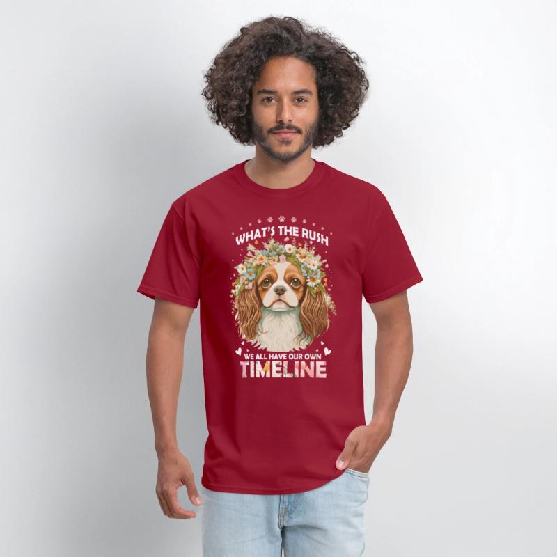 Cavalier King Charles Floral Dog Animal Lover Posi