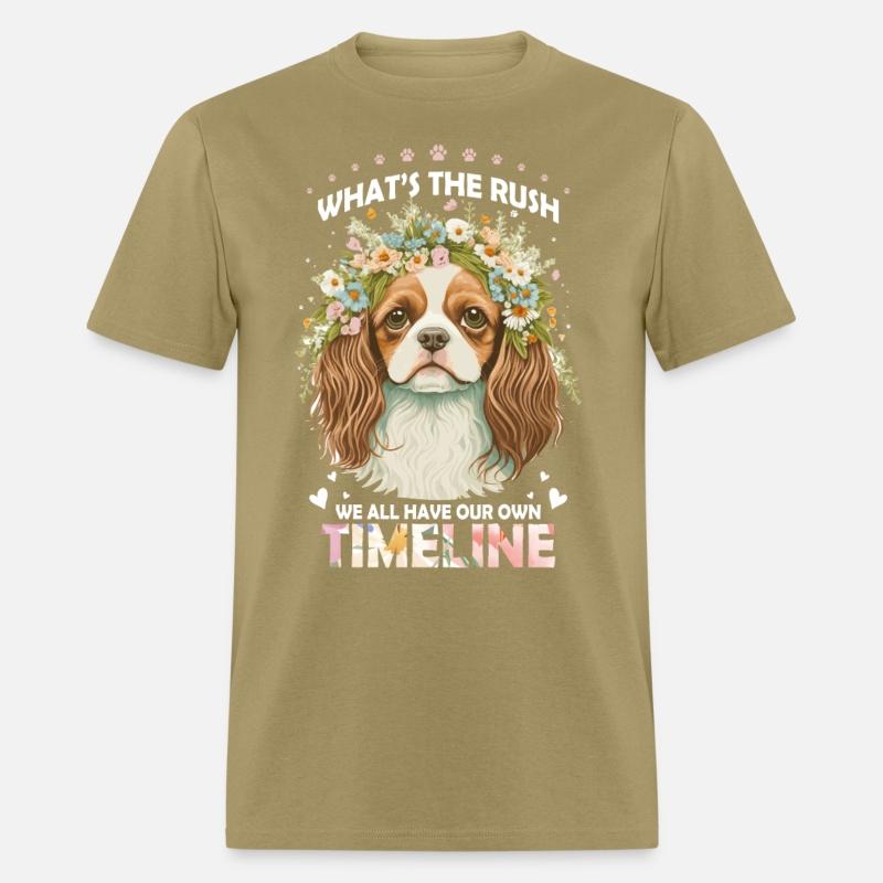 Cavalier King Charles Floral Dog Animal Lover Posi