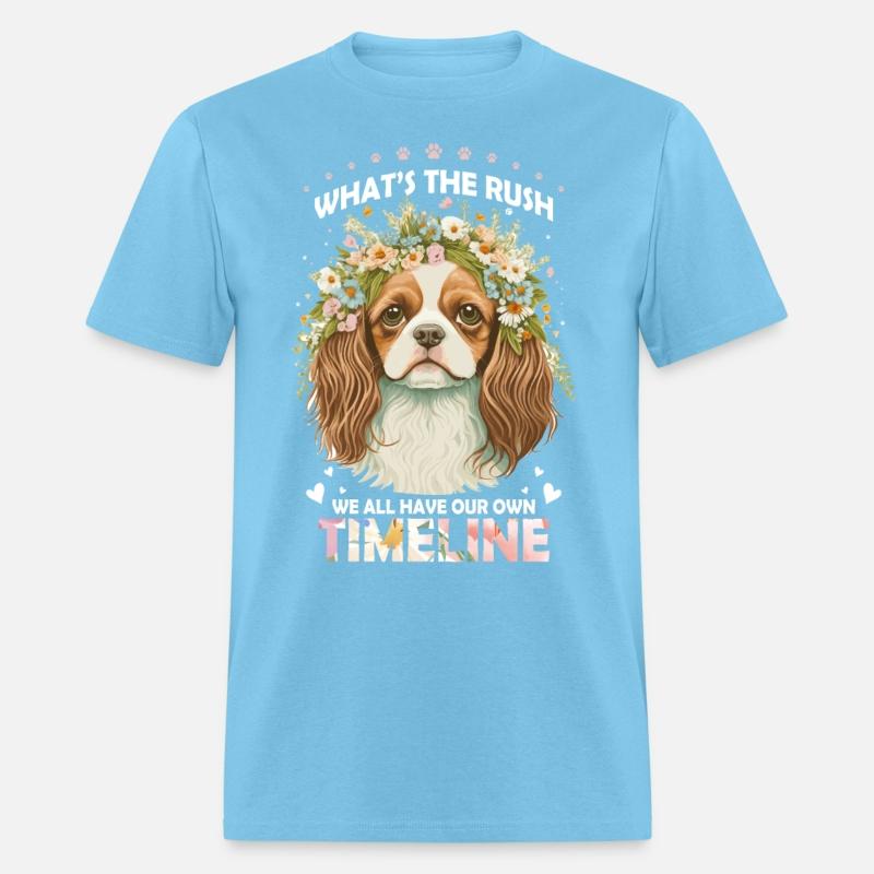 Cavalier King Charles Floral Dog Animal Lover Posi