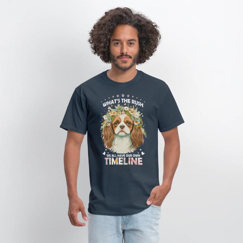 Cavalier King Charles Floral Dog Animal Lover Posi