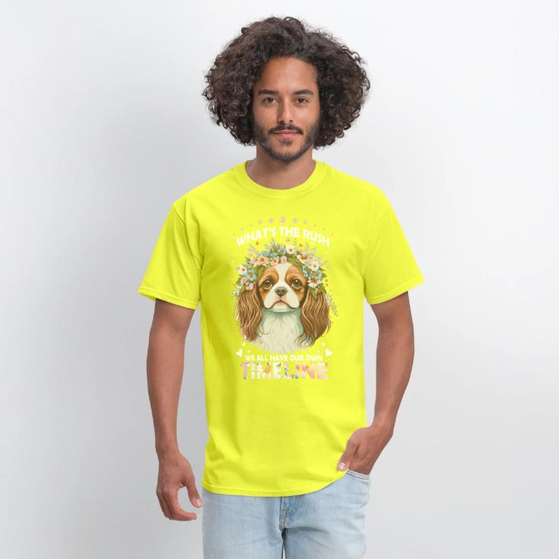 Cavalier King Charles Floral Dog Animal Lover Posi