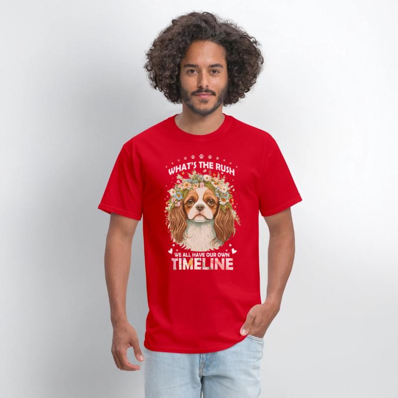 Cavalier King Charles Floral Dog Animal Lover Posi