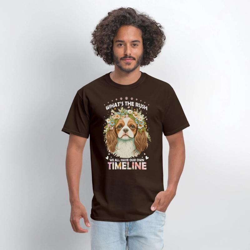 Cavalier King Charles Floral Dog Animal Lover Posi