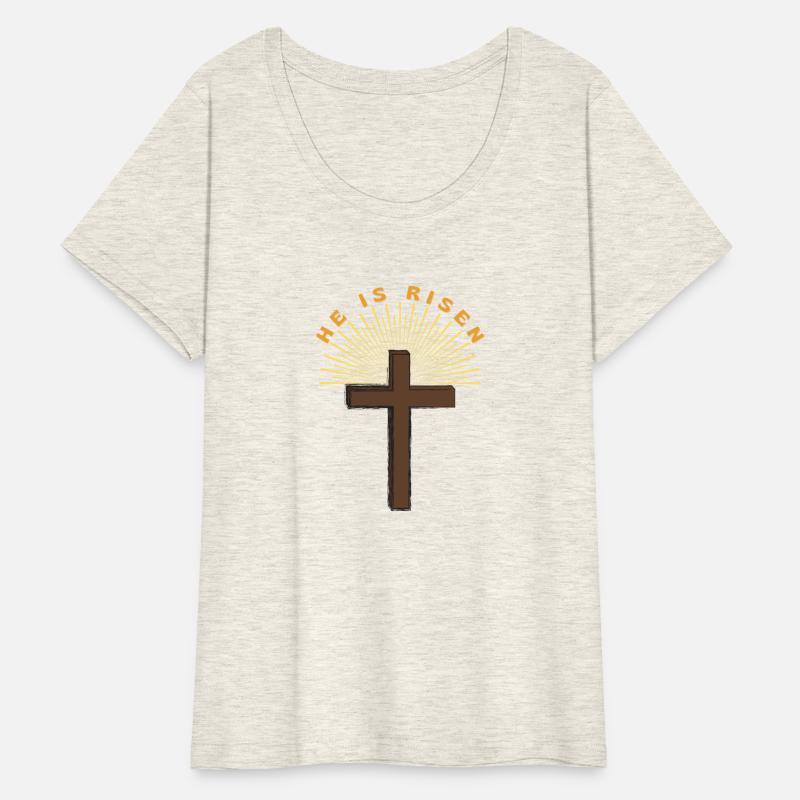 Christian Easter cross, He is risen Easter holiday