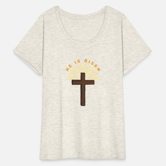 Christian Easter cross, He is risen Easter holiday