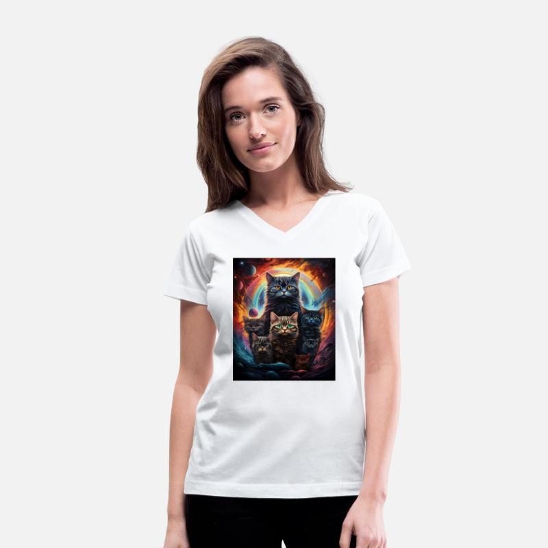 Colorful Alien Kitten Feline Planet Animal Cute