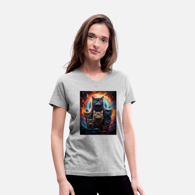 Colorful Alien Kitten Feline Planet Animal Cute