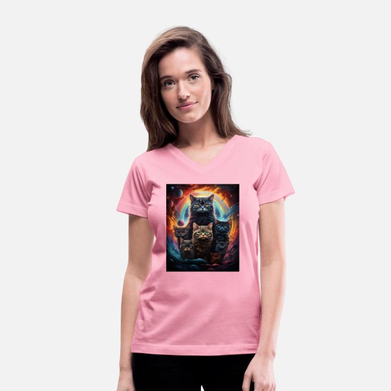 Colorful Alien Kitten Feline Planet Animal Cute