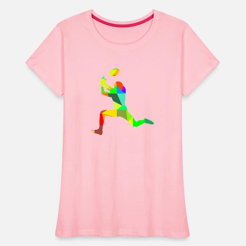Colorful Rainbow Amarican Football Player Sport
