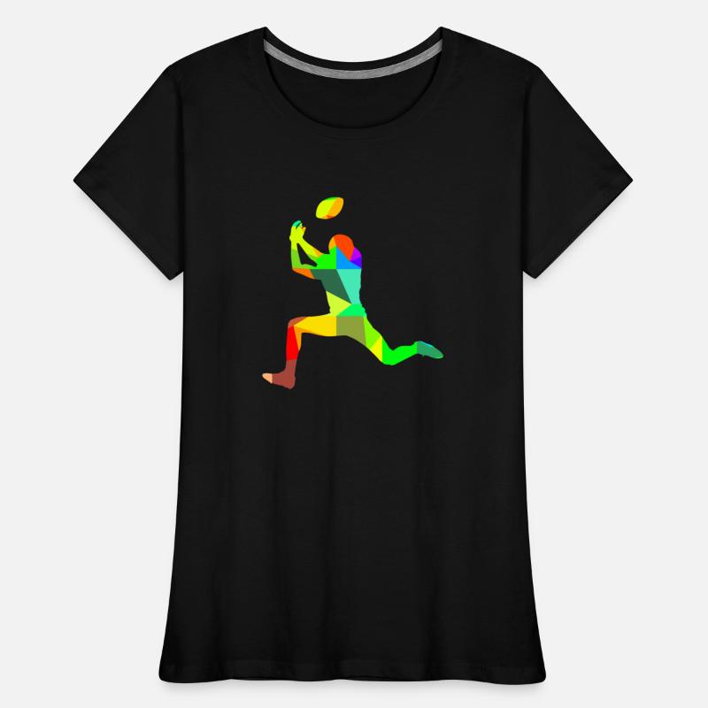 Colorful Rainbow Amarican Football Player Sport