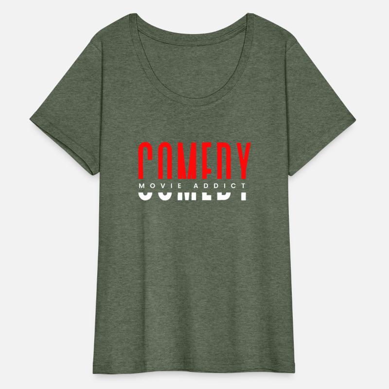 Comedy movie addict red & white typography design