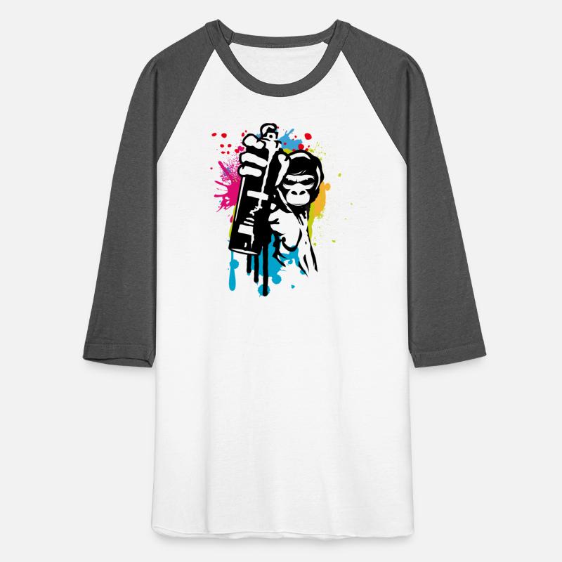 cool street art gorilla sprayer in graffiti style