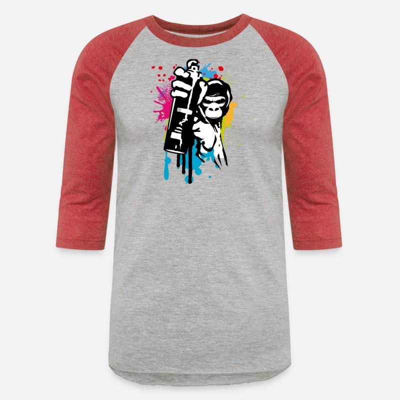 cool street art gorilla sprayer in graffiti style