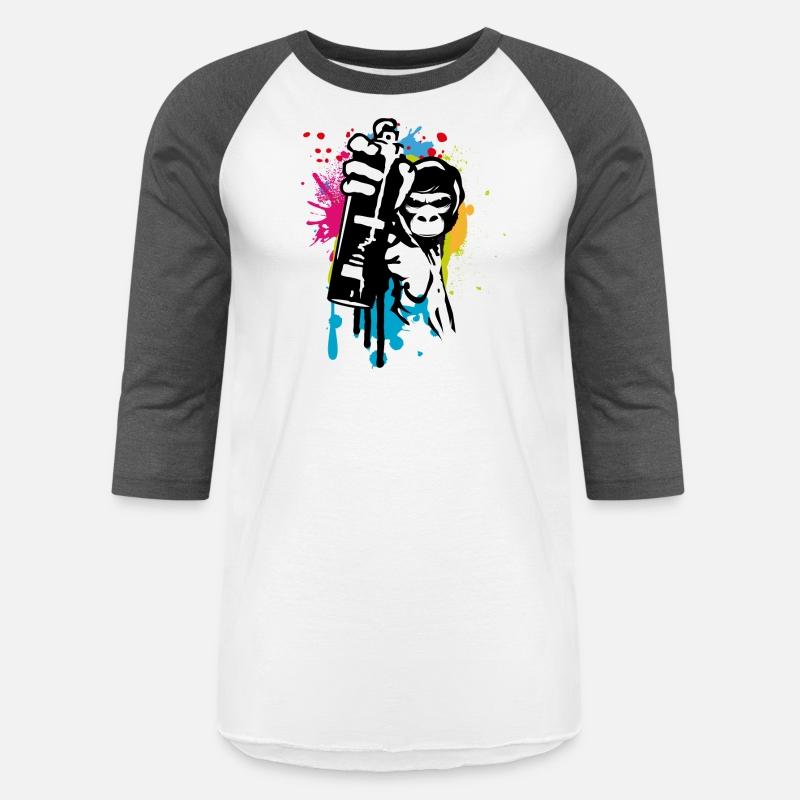 cool street art gorilla sprayer in graffiti style