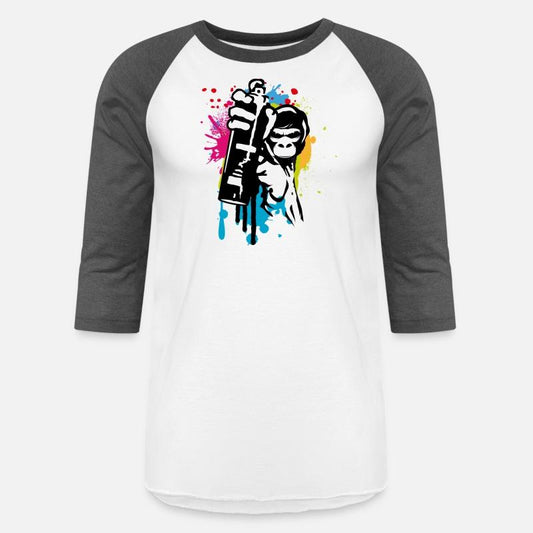 cool street art gorilla sprayer in graffiti style