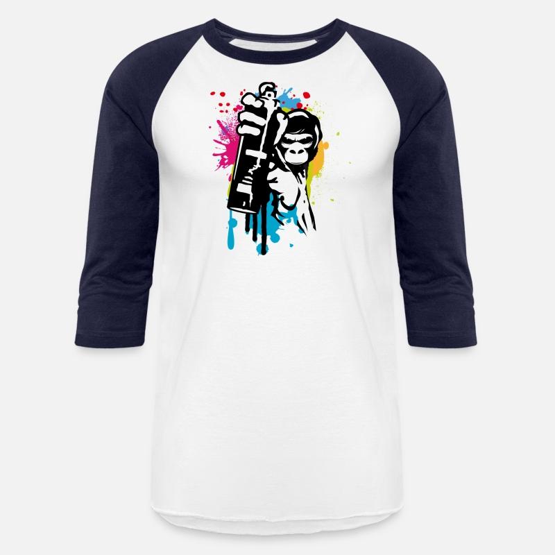 cool street art gorilla sprayer in graffiti style