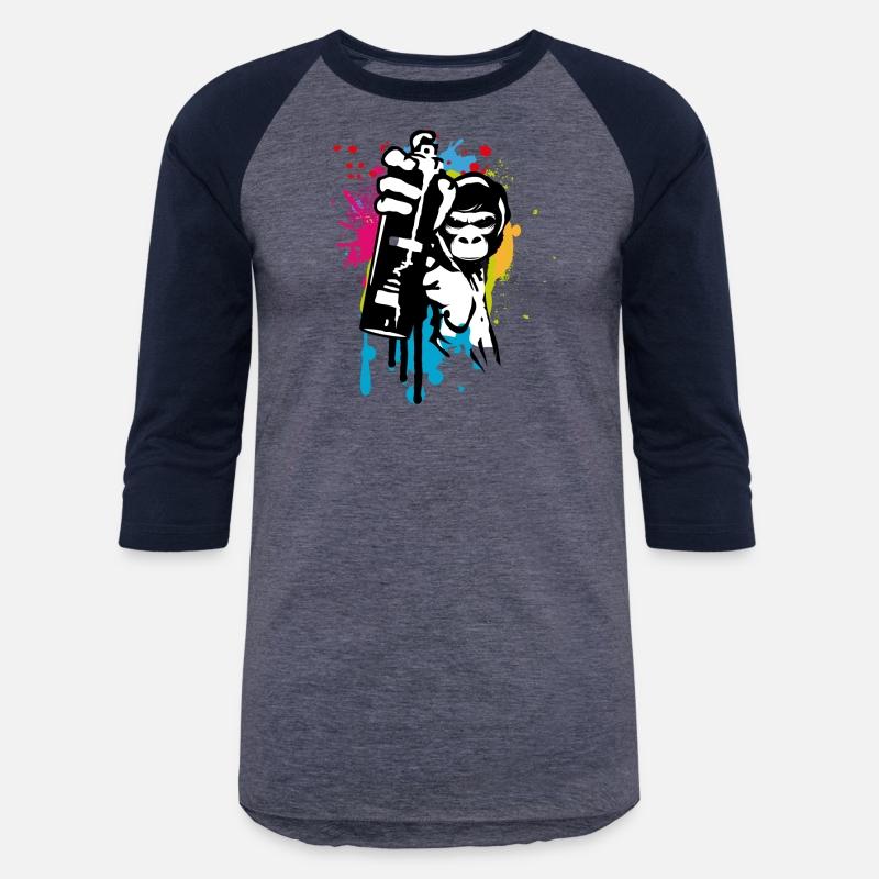 cool street art gorilla sprayer in graffiti style