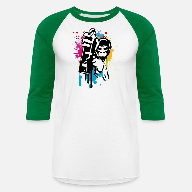 cool street art gorilla sprayer in graffiti style