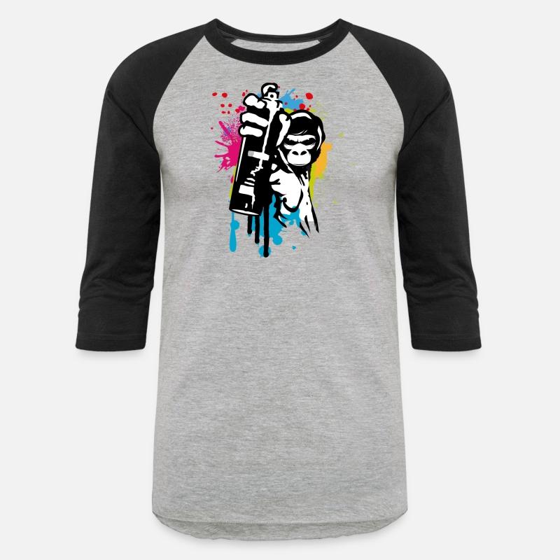 cool street art gorilla sprayer in graffiti style